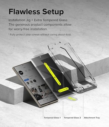 Ringke for Samsung Galaxy S24 Ultra Screen Protector [Easy Slide Privacy] - size: Galaxy S24 Ultra