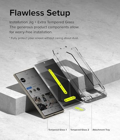 Ringke for Samsung Galaxy S24 Ultra Screen Protector [Easy Slide Privacy] - size: Galaxy S24 Ultra