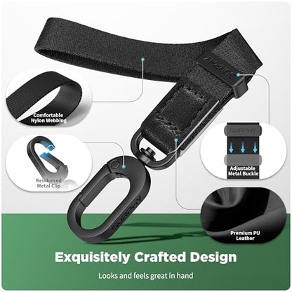 SURPHY Phone Wrist Strap, Keychain Wristlet, Wrist Lanyard with Tether Tab - color: Black