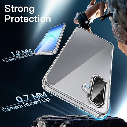 JETech Case for Samsung Galaxy A17, Anti-Yellowing, Clear | Shockproof Protection, Scratch Resistant Hard PC Back, Durable Transparent TPU Bumper - color: Clear, size: Galaxy A17