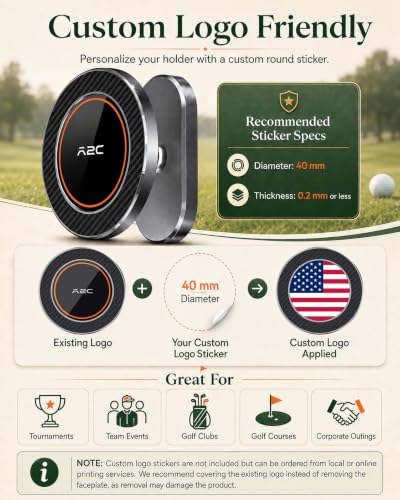 A2C Alloy Magnetic Golf Cart Phone Holder, Unique Golf Accessories for Men - color: 1x Iron Gray