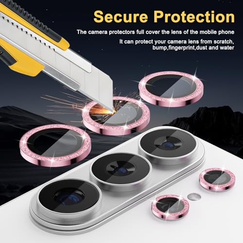 Camera Lens Protector for Samsung Galaxy S26 Ultra, Glitter Pink - color: Glitter Pink