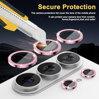 Camera Lens Protector for Samsung Galaxy S26 Ultra, Glitter Pink - color: Glitter Pink