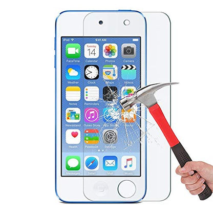 OMOTON Tempered Glass Screen Protector for New iPod Touch (7th / 6th / 5th Gen, 2015 / 2019 Released), 2 Pack - size: iPod Touch