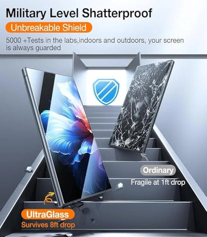 UltraGlass TOP 9H+ Armor for Samsung Galaxy S24 Ultra Screen Protector | NO.1 Military Grade Shatterproof, Screen Protector 24 Ultra Tempered Glass S24Ultra, Longest Durable, Auto Install, 2 Pack - size: S24 Ultra