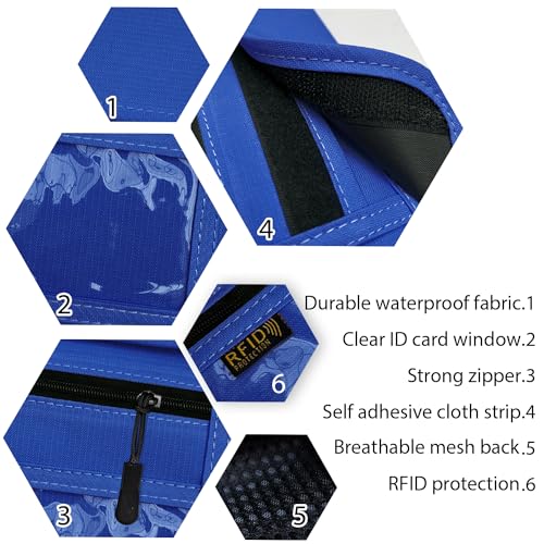 RFID Blocking Travel Neck Wallet Pouch and Passport Holder, Travel Neck Pouch Passport Holder for Women & Men - Blue - color: Blue
