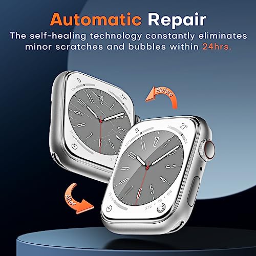 TOCOL 6 Pack for Apple Watch screen protector 44mm SE (2nd Gen) Series 6 Series 5 Series 4, Bubble-Free Scratch Resistant HD Transparent Flexible Film for iwatch screen protector 44mm - size: 44mm