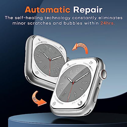 TOCOL 6 Pack for Apple Watch screen protector 44mm SE (2nd Gen) Series 6 Series 5 Series 4, Bubble-Free Scratch Resistant HD Transparent Flexible Film for iwatch screen protector 44mm - size: 44mm