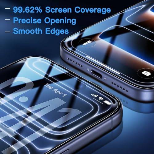Uyiton Compatible with iPhone 17 Pro Screen Protector (Anti-Blue Light) - size: iPhone 17 Pro - 6.3 inch