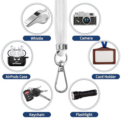 CACOE Phone Lanyard, White, 2 Pcs - color: White, size: 30"（Neck Strap×1）+8"（Wrist Strap×1）