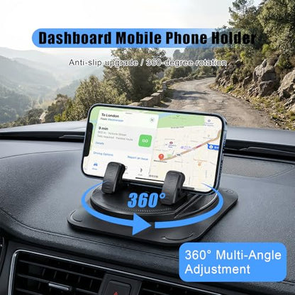 Car Dashboard Phone Holder, Anti-Slip Car Phone Holder 360 Degree Rotation