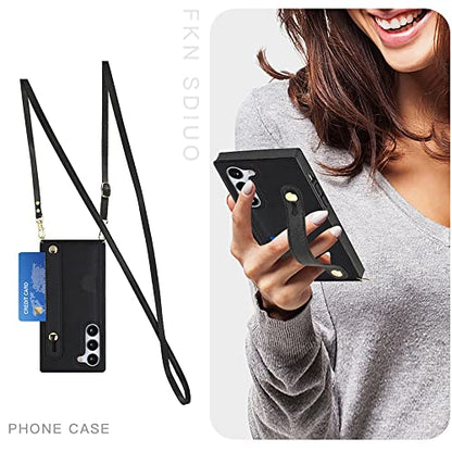 CCSmall for Samsung Galaxy S23 Crossbody Case w Card Holder KB Rose - color: Rose, size: Galaxy S23