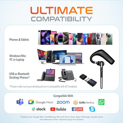 Delton Ultralight Bluetooth Headset with Noise Cancelling Microphone
