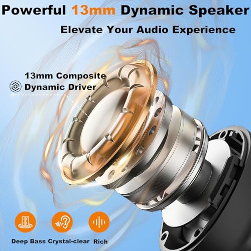 Wireless Earbuds Bluetooth 5.4, in Ear buds 6 Mic ENC Noise Cancelling for Clearer Call, Earphones Deep Bass Stereo, LED Power Display 35H Playtime IP7 Waterproof Mini Sport Headphones for Android iOS