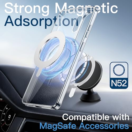 JETech 360° Rotatable Ring Stand Case for Samsung Galaxy S26 Ultra, Clear | Compatible with MagSafe, Clear Back, Stand & Ring Holder, Shockproof Protection - color: Clear, size: Galaxy S26 Ultra