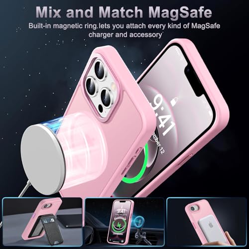 Newfuture Designed for iPhone 17e Case & iPhone 16e Case with Magnetic [13 FT Military Drop Protection] [Compatible with Magsafe] Translucent Shockproof with Anti-Fingerprint Phone Case, Chalk Pink | Military Drop Protection, Slim Matte Anti-Fingerprint,