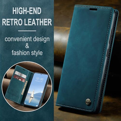 Compatible with Samsung Galaxy S26 Plus Case with Card Holder, Kickstand Protective Flip Folio Leather Wallet Case for Galaxy S26+ Plus 5G 6.7 inch (Blue) - color: Blue, size: S26 Plus 6.7 Inch