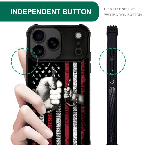 case for iPhone 17 Pro Max,Compatible with Magsafe,All-Round Protection Shockproof Anti-Scratches TPU Case Cover-Fishing American Flag - color: Fishing American flag, size: IPhone 17 Pro Max