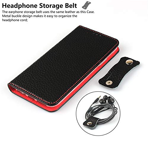 iCoverCase Compatible with iPhone 13 Wallet Case, RFID Blocking Genuine Leather Magnetic Case with Wrist Strap and Card Slots Kickstand Feature Flip Cover 6.1 Inch (Black) - color: Black, size: iPhone 13