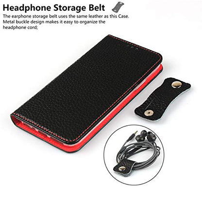 iCoverCase Compatible with iPhone 13 Wallet Case, RFID Blocking Genuine Leather Magnetic Case with Wrist Strap and Card Slots Kickstand Feature Flip Cover 6.1 Inch (Black) - color: Black, size: iPhone 13