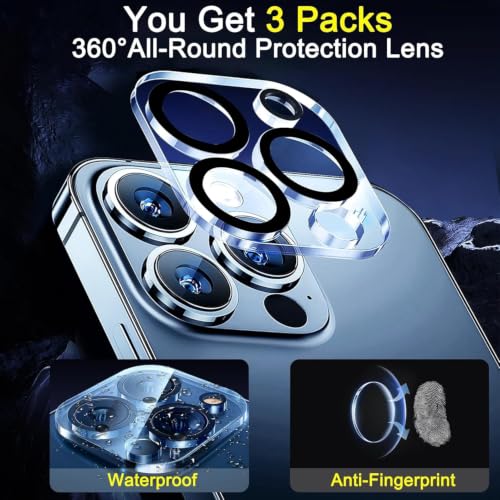Ferilinso Camera Lens Protector for iPhone 13 Pro/13 Pro Max,Tempered Glass - size: 6.1 - 6.7 inches