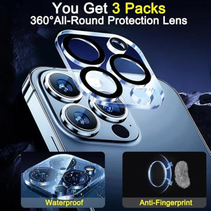 Ferilinso Camera Lens Protector for iPhone 13 Pro/13 Pro Max,Tempered Glass - size: 6.1 - 6.7 inches