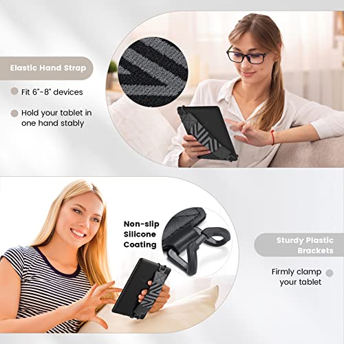 MoKo Security Hand-Strap for 6-8" Kindle eReaders Fire Tablets, Black - color: 1-black, style: Patterned Strap