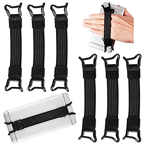 Weewooday 6 Pcs Phone Hand Strap Elastic Hand Finger Grip for 5.2-7.5 Inch