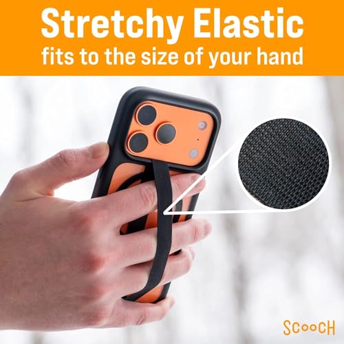 Scooch Bandmate, Elastic Flexible Phone Strap, Universal Slim Hand Finger Grip, Non-Slip Cell Phone Holder, Fits All Phone Cases