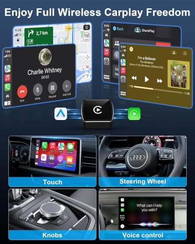 Wireless CarPlay Adapter, USB/USB-C Plug Supports iPhone & Android Phones - color: Wireless CarPlay Adapter
