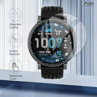 Aiziki（6 Pack Compatible for Amazfit Active Max Smart Watch Screen Protector, Full Coverag, HD Clear Easy Install, Bubble Free for Amazfit Active Max Smart Watch Screen Protector - size: RM6-Amazfit Active Max Smart Watch-US