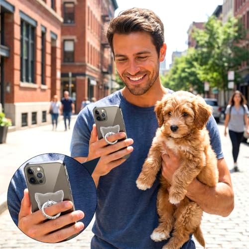 4PCS Transparent Phone Ring Grip Clear Phone Ring Holder Grips - style: B