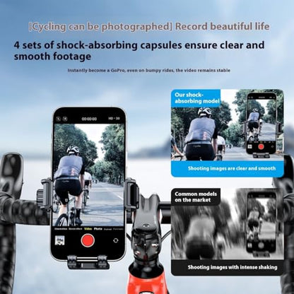 Universal Shock Absorbing Phone Mount for Motorcycle Handlebar Secure Silicone Grip Vibration Damping Technology Stable Riding Companion