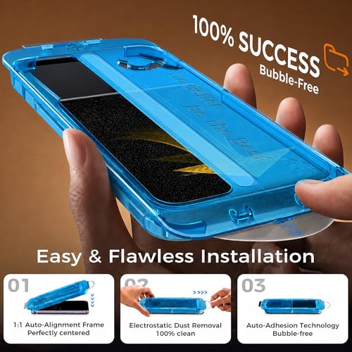 2+2 Pack Screen Protector for OnePlus 15 with Auto Dust-Elimination Tray, Camera Lens Cover, 0.23mm Ultra-Thin 9H Tempered Glass, Fingerprint Sensor Supported - size: OnePlus 15-5G