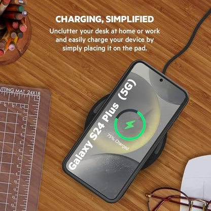 Battery Case for Galaxy S24 Plus, 12000mAh Portable Wireless Charging Case Supporting CarPlay, Compatible with Galaxy S24 Plus (6.7 inch) Rechargeable Extended Battery Charger (Black) - size: Galaxy S24 Plus