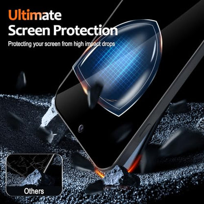 2 Pack Privacy Screen Protector for OnePlus 15, Tempered Glass Film full Coverage Anti Scratch, Anti-Spy, 9H Hardness, Bubble Free for OnePlus 15 Privacy Screen Protector - size: OnePlus 15