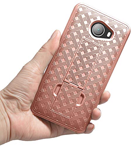 Nakedcellphone Kickstand Cover for Jitterbug Smart 2 Phone Case - Rose Gold | Slim Hard Shell with Stand, Satisfying Texture, For Lively Smart2 (Year 2018, Model 5049SJBS2) - color: Rose Gold