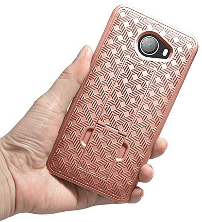 Nakedcellphone Kickstand Cover for Jitterbug Smart 2 Phone Case - Rose Gold | Slim Hard Shell with Stand, Satisfying Texture, For Lively Smart2 (Year 2018, Model 5049SJBS2) - color: Rose Gold