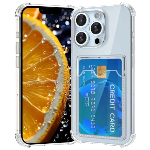Compatible with iPhone 13 Pro Max Case with Card Holder, Wallet Case Clear Slim Soft Protective Cover Shockproof Anti-Scratch Phone Card Case for iPhone 13 Pro Max - size: iPhone 13 Pro Max