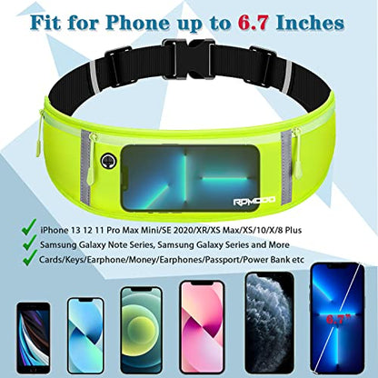 Running Belt for Women, Running Fanny Pack Water Resistant, Green - color: 13-Fluorescent Green