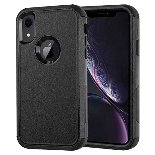 Co-Goldguard Case for iPhone XR, [3-Layer][Shockproof] [Dropproof] for iPhone XR Phone Case, Heavy Duty Protection Case for iPhone XR, 6.1 inch (Black) - color: Black