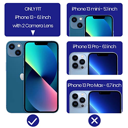 Matte Privacy Plastic Screen Protector Designed for iPhone 13 (6.1") 2 Pack + Camera lens Protector 1 Pack, 2 Way Anti Spy Anti Glare Anti Fingerprint Film and Tempered Glass Camera Cover for Apple 13