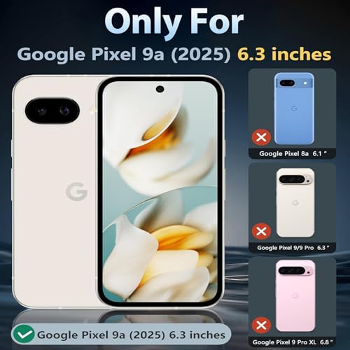 Battery Case for Google Pixel 9A, Upgraded 10000mAh Rechargeable Portable Charging Case with Wireless Charging Compatible for Google Pixel 9A (6.3 inch) Extended Battery Pack Charger Cover (Black) - size: Google Pixel 9A