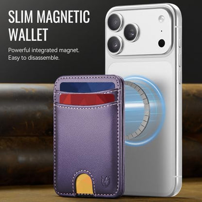 for Magsafe Wallet Magnetic RFID Blocking Card Holders, Purple - color: Purple