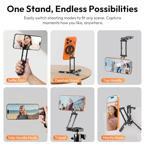 ULANZI SK29 Magnetic Phone Tripod, Foldable Mini Tripod Mount for MagSafe
