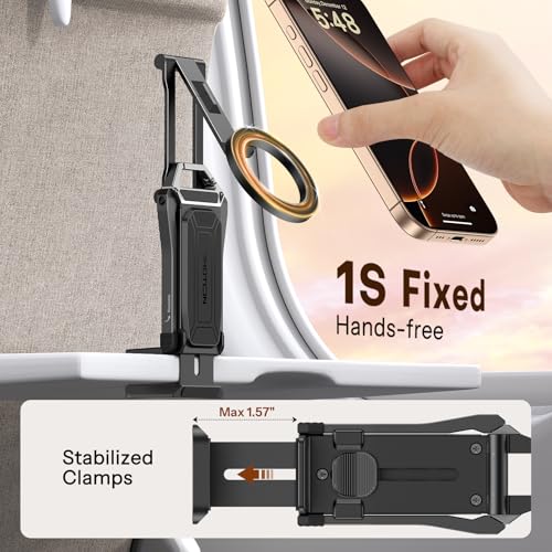 OMOTON TP02 360°Rotating for MagSafe Tripod, Upgrade with 1/4" Screw, Arca - color: 7-Black Pro
