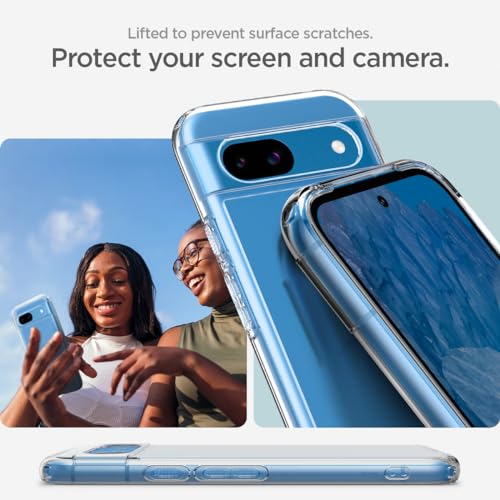 Spigen Ultra Hybrid for Pixel 8a Case, Crystal Clear - color: Clear, size: Pixel 8a