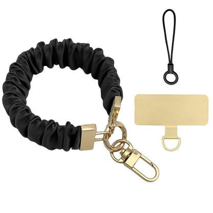 Long Pond Designer Cell Phone Wrist Strap, Anti-Lost Lanyard Wristlet Charm for iPhone 17 Pro Max&Most Cellphones, Detachable Bracelet - style: Classic Elastic Bracelet - Black