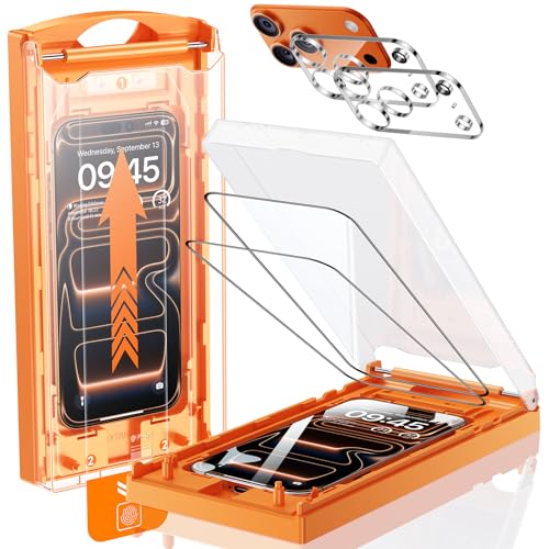 2+2 Packs for iPhone 17 Pro Max Screen Protector,with Camera Lens Protector - size: iPhone 17 Pro Max