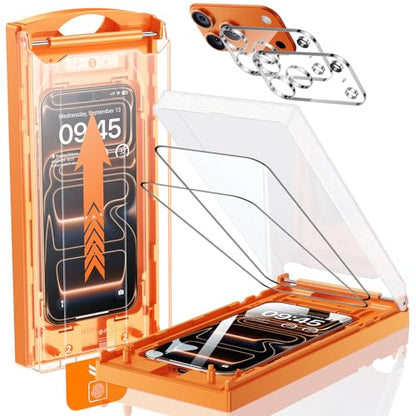 2+2 Packs for iPhone 17 Pro Max Screen Protector,with Camera Lens Protector - size: iPhone 17 Pro Max